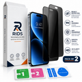 RIDS Technologies iPhone 14 PLUS Privacy Tempered Glass Screen Protector Pack of 2 | 28° Side View Privacy, 9H Hardness, Anti-Fingerprint, HD Clarity & Smooth Touch