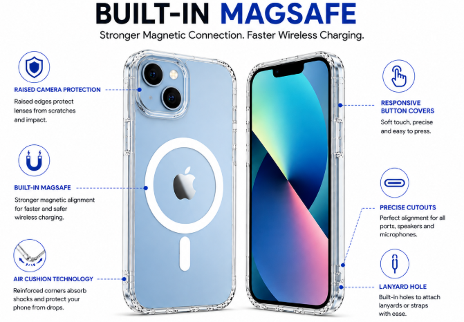 iPhone 14 Transparent Magsafe Case