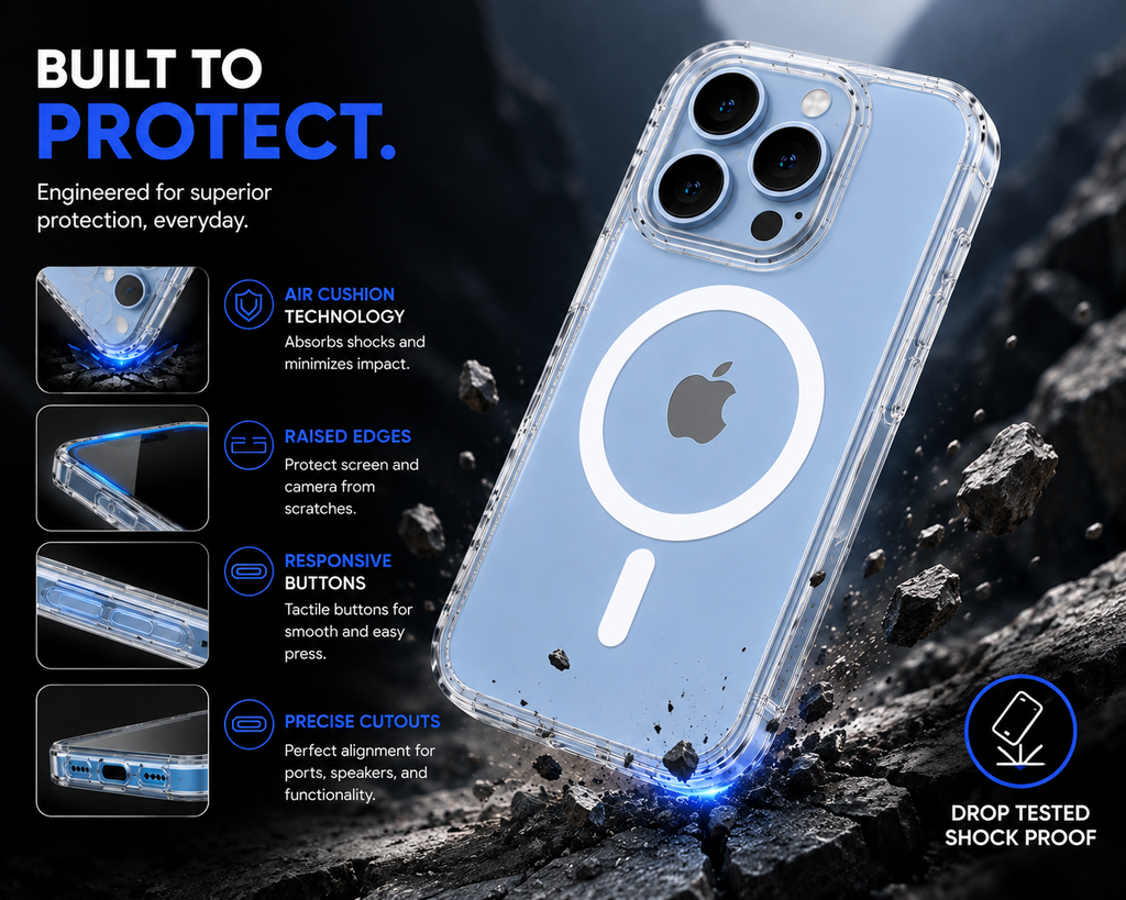 iPhone 14 PRO MAX Transparent MagSafe Case
