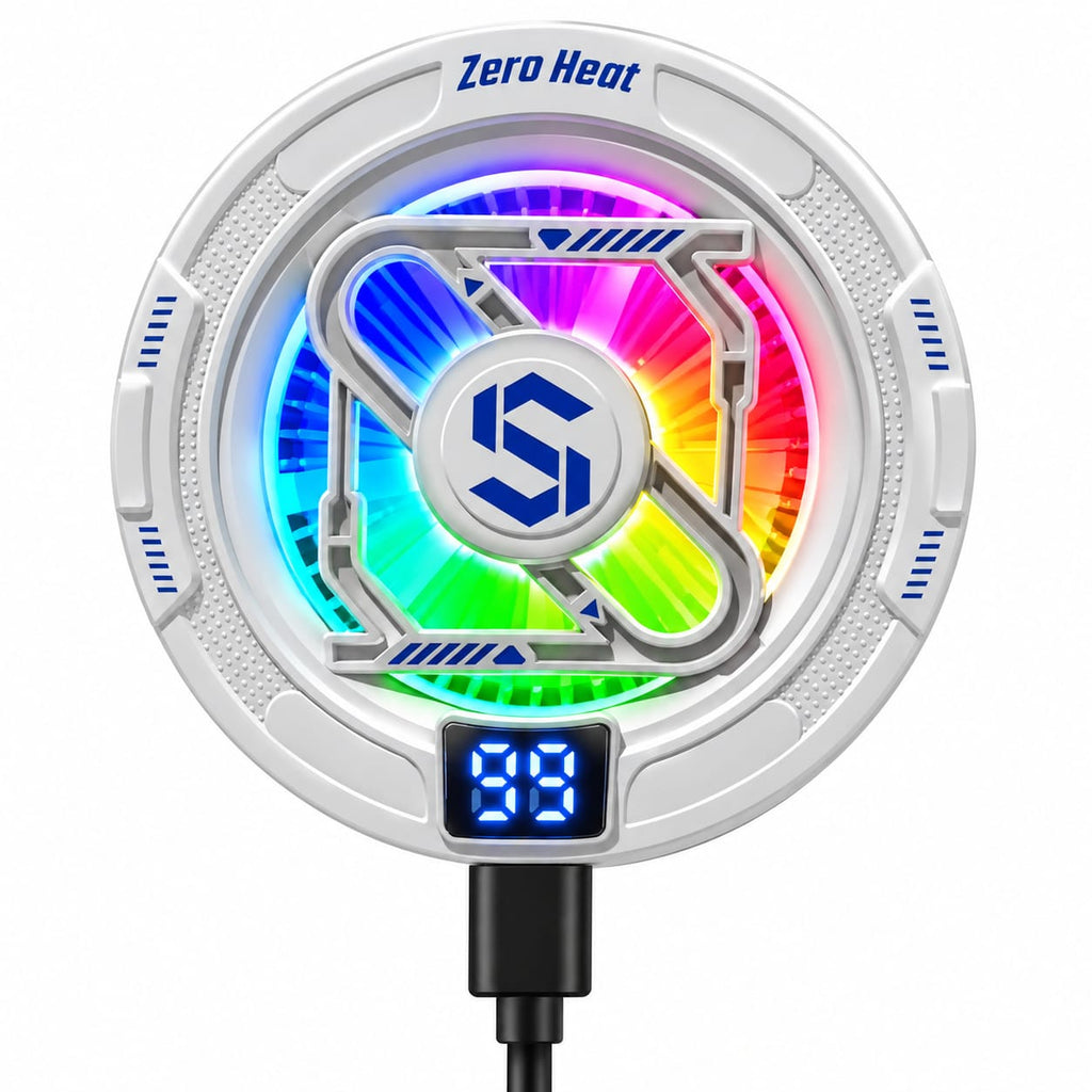 RIDS Technologies Zero Heat 30°C Gaming Phone Cooler | MagSafe Magnetic Mobile Cooler with RGB Lighting, Powerful Fan & USB Type-C