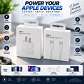 RIDS Technologies 20W Fast Charger with 60W USB-C to USB-C Cable 1M – PD Power Adapter & Fast Charging Cable for iPhone, iPad, AirPods & Mac