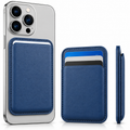 RIDS Technologies MagSafe Wallet – Magnetic Card Holder for iPhone, Slim Leather Finish INDIGO